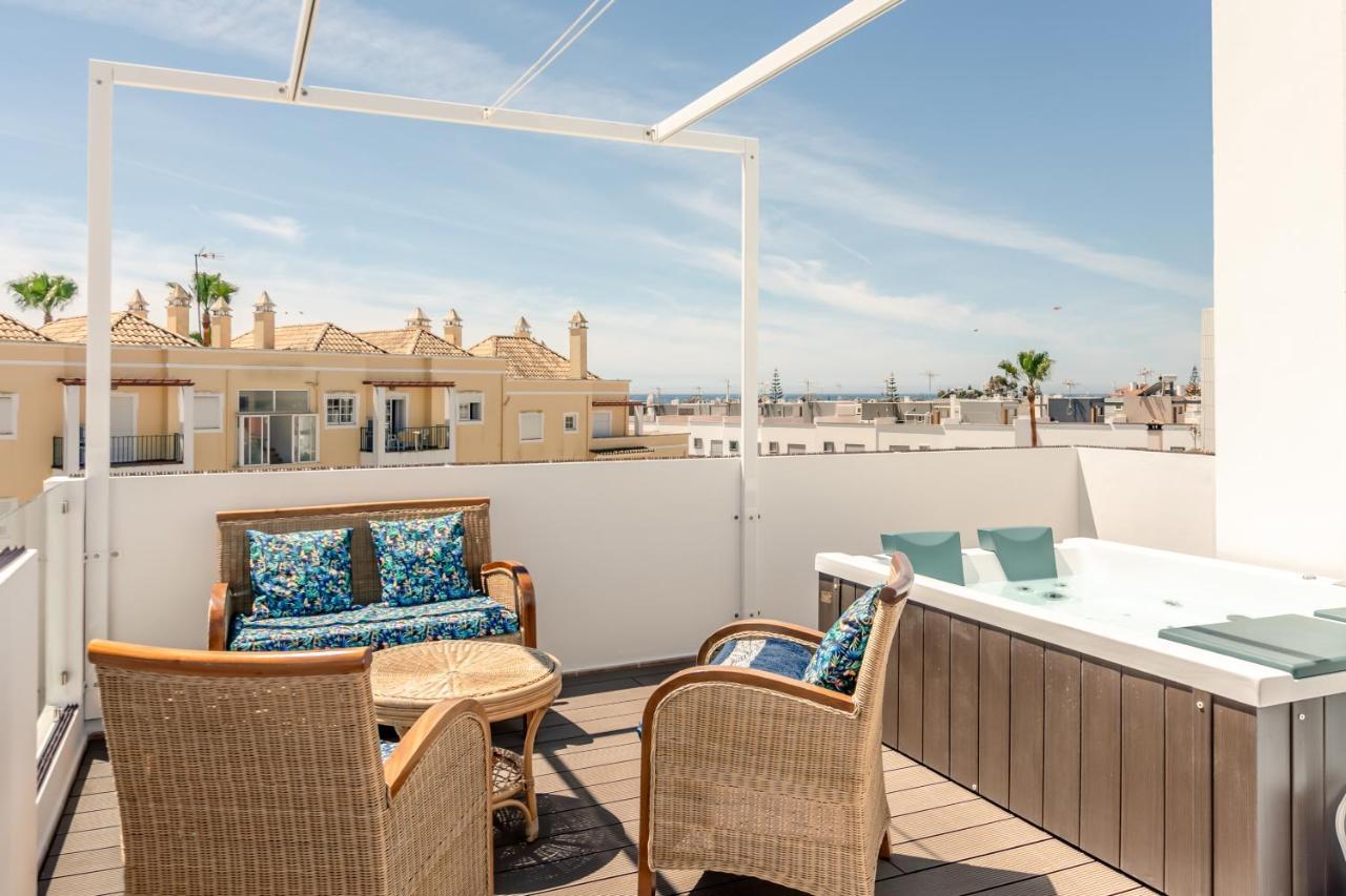 Seascape Villa Private Pool & Rooftop Jacuzzi With Sea View Near Manta Rota Beach Vila Nova de Cacela Exterior foto